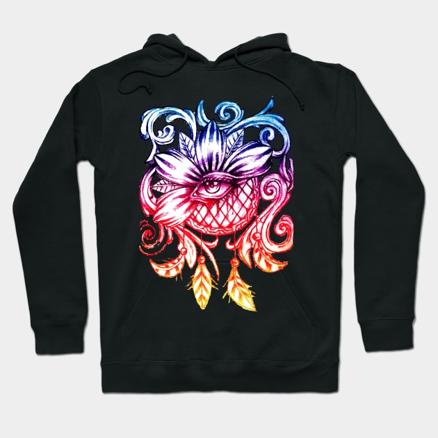 Dream Catcher Eye Flower Hoodie by dnlribeiro88